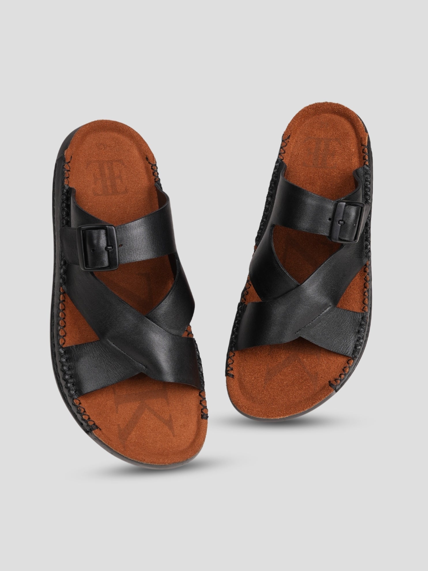 Ezok Men's Genuine Leather Sandals - Comfortable & Stylish Footwear